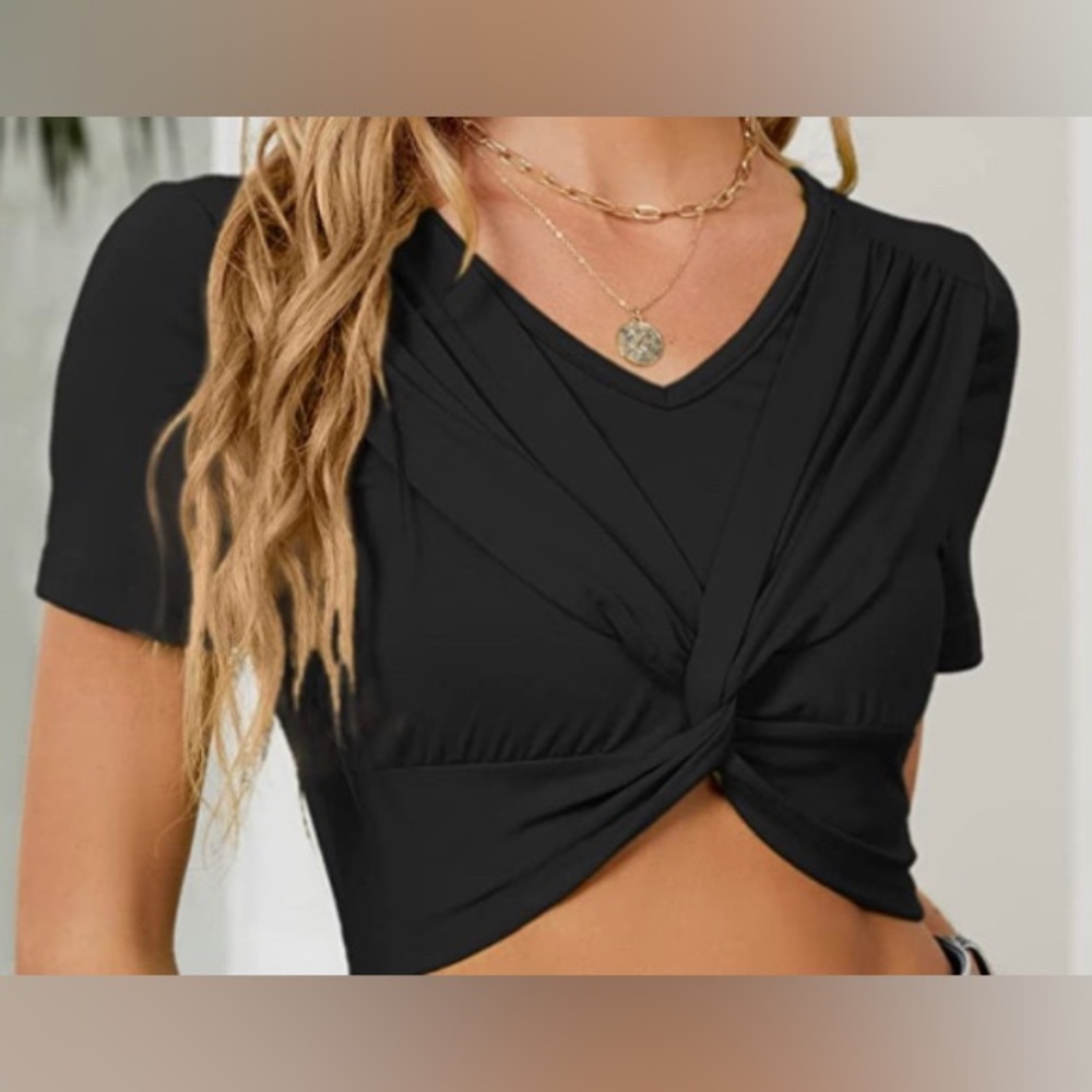 Black crop top size small
